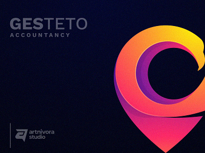 GESTETO branding colorful design illustration logo logotype modern template vector