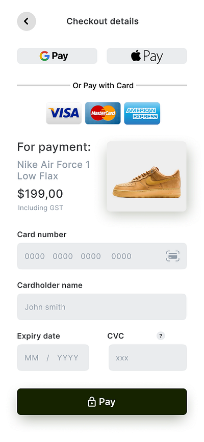 #DailyUI 002: Credit Card Checkout credit card checkout daily ui challenge ui design