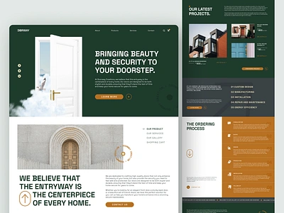 Doorway - Emerald Green Doors and Window Manufacturer figma figma template figma ui furniture homepage landing page manufacturer minimalist modern peterdraw ui ui design ui ux user interface web design website website design