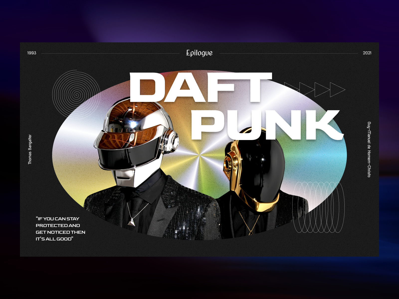 Epilogue animation daft punk design music sci fi ui web website