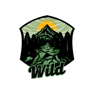 WILD adventure graphic design illustration illustrator mountain illustration