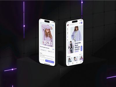 Winter Fashion App UI Design 3d animation appdesigner backbencherstudio cart checkout clean fashionapp mobileapp product productdetails simple ui uiinspiration userinterfacedesign ux