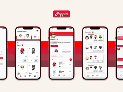 Poppin - The Trading App branding ui ux