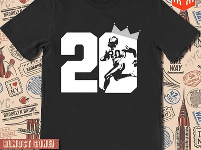 Detroit Lions Barry Sanders King number 20 t-shirt