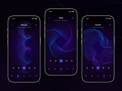 Endel Soundscape App - Redesign design graphic design minimal mobile app ui vector