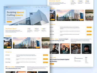 Architecture Firm - Landing Page architect design home landing page ui user interface ux web ui website