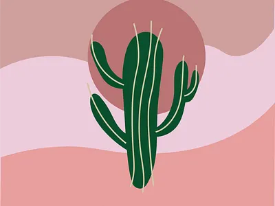 Resilience cactus desert firefly inspiration graphic design illustration illustrator muted colors nature