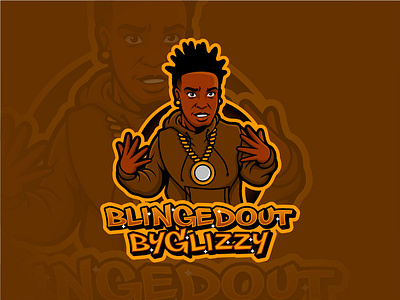 BlingedOut ByGlizzy Logo Design cartoon cartoon logo logo logo cartoon logo mascot mascot mascot logo