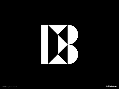 monogram letter B logo exploration .009 brand branding design digital geometric graphic design icon letter b logo marks minimal modern logo monochrome monogram negative space