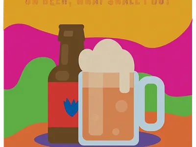 Care For A Beer adobe illustrator alcohol beer beer mug design grain graphic design outdoors