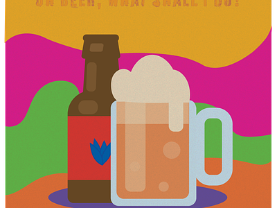 Care For A Beer adobe illustrator alcohol beer beer mug design grain graphic design outdoors