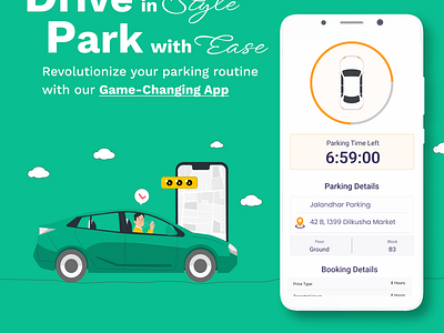 Application Design app appdesign applicationdesign figma graphicdesign mediapostdesign mobileapp parkingapp parkingappdesign photoshop socialmediapost ui