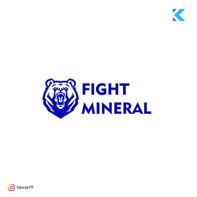 Logo Fight Mineral branding design illlustration logo mockup