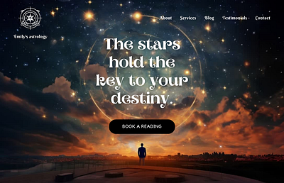 Astrology reading Canva Website Template, Canva Editable astrology reading canva template canva web template celestial website intuitive readings landing page mystical services simple website website template
