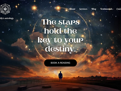 Astrology reading Canva Website Template, Canva Editable astrology reading canva template canva web template celestial website intuitive readings landing page mystical services simple website website template