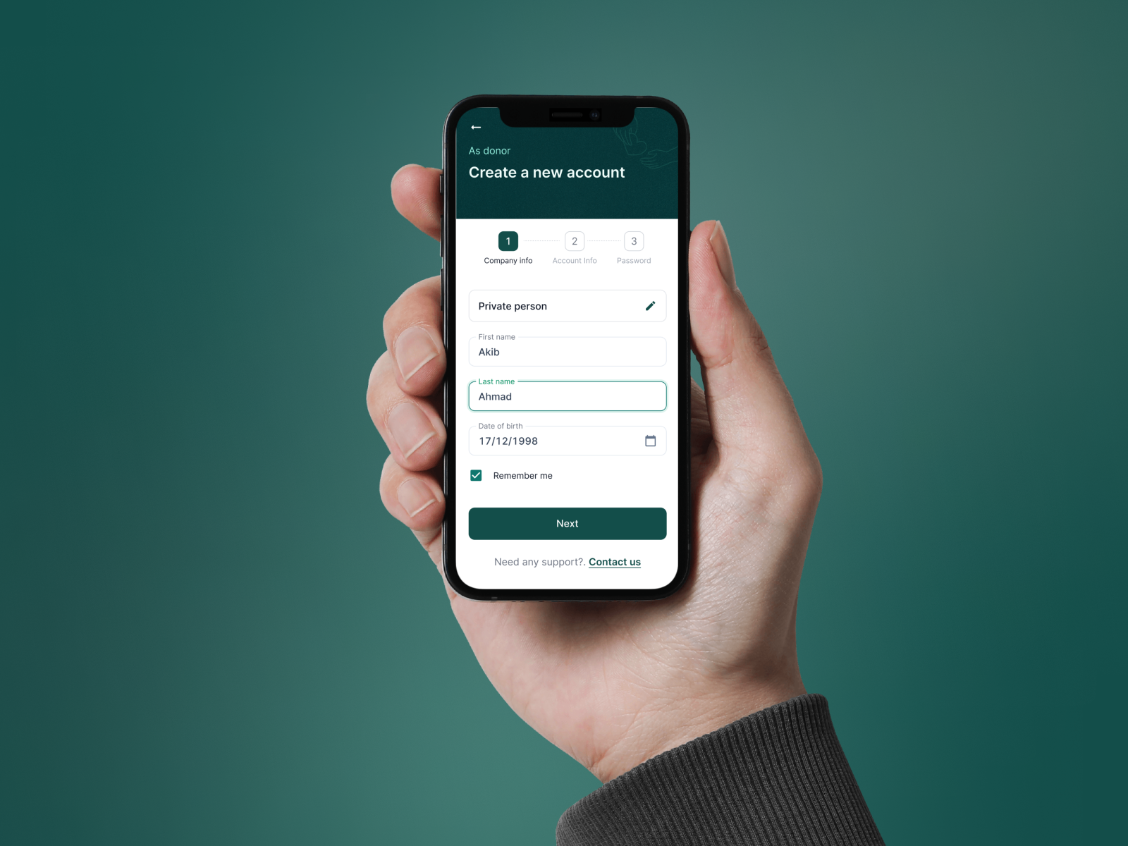 Registration/Sign up UI app design healthcare app login signup mobile app ui registration ui