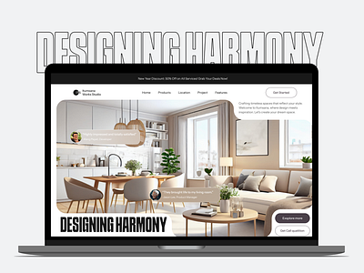 ITS ✨ | Interior design agency website brutalism designinterior interior interiordesign landing page ui web design