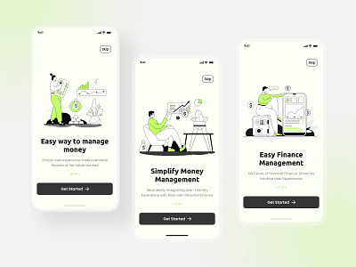 Onboarding Design for Banking App Mobile app V2 abstract logo app design clean ui app logo branding design graphic design illustration logo ui ux