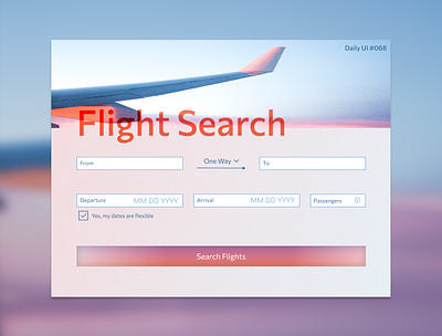 Daily UI #068: Flight Search daily ui design figma flight flight search graphic design travel ui