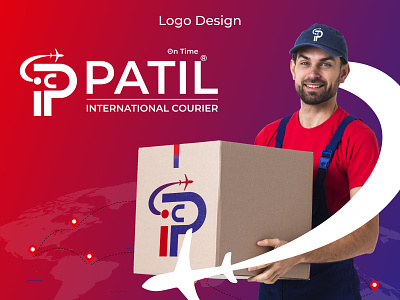Patil International Courier - Logo Design brand design branding courier courier logo courier logo design courier service graphic design illustration logo logo design logos logotype