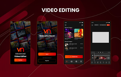 Video Editing App graphic design latest design newapp ui ux visual design