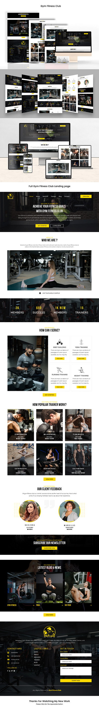 Gym Fitness Club body building branding design figma figma design graphic design gym fitness gym fitness club illustration landing page design six pack typography ui ui design uiux user interface ux vector website design yoga