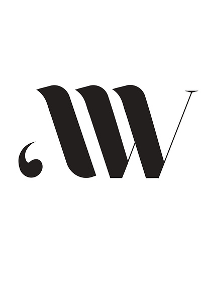 Text based logo (AW) graphic design logo