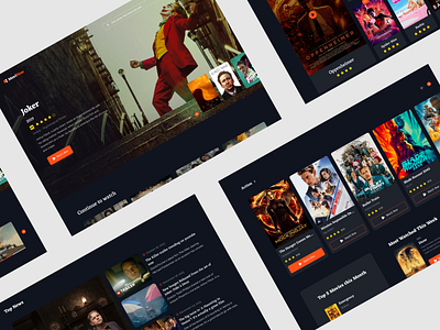 🎬 Movie Streaming Landing Page 🍿 dark theme figma landing page minimal design movie streaming streaming ui ui ux visual design web design