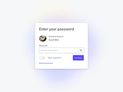 Quick Log In UI design app cards components details form input log in login manage minimal onboarding product product design settings sign in simple ui design ux design web