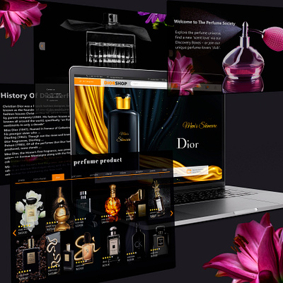 Perfume & Cologne Store Website graphic design ui