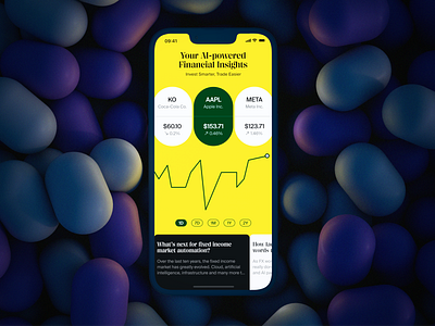 Financial app concept 3d app bank dashboard design finance layout mobile typography ui