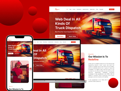 Professional Website Design For Truck Dispatch company website ui design ui web web design website website design website ui ux