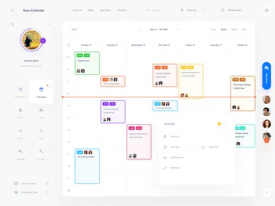 Calendar Saas Dashboard Design app redesign dashboard ui dashboard design figma graphic design saas design ui uiux