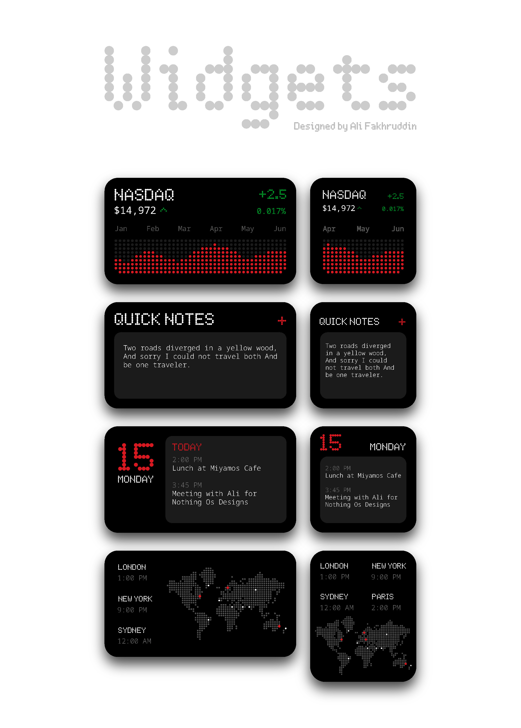 Widgets for Nothing OS app development appui branding design graphic design illustration mobile mobileapps nothing ui ui design ux uxdesign vector