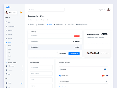 User profile - Account Settings Web App account account settings admin admin panel create profile dashboard design home page profile profile account settings ui ui design user user profile web application web design webapp website