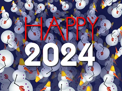 happy 2024 graphic design