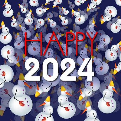 happy 2024 graphic design