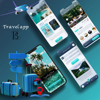 Travel App app design illustration ui ux