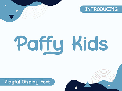 Paffy Kids - Playful Display Font cute design display font fun handwritting kids playful playground typeface typography