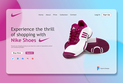 Neumorphism Landing Page Design animation design glassy illustration interactive design landing page neumorphism nike prototyping ui ui design ux vector