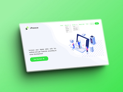 i.Prove.co (Landing Page) branding online learning ui