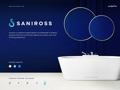 Saniross Brand aqua bathroom branding graphic design logo luxury sanitary sanitaryware