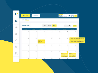 Calendar Dashboard UI calendar dashboard design sheduling ui webapp