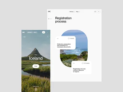 AC Concierge / Inner pages agency blog clean concept design site travel trip ui ux visa web