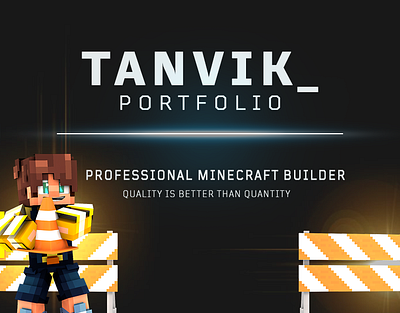 Design Tanvik_ Portfolio banner design graphic design header illustration logo minecraft portfolio thread