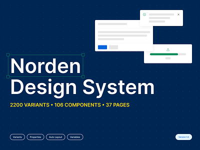 Norden Design System component library components design system figma product design ui kit variables