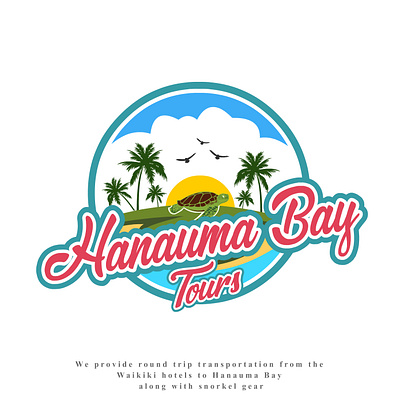 hanauman bay tours animation branding graphic design logo