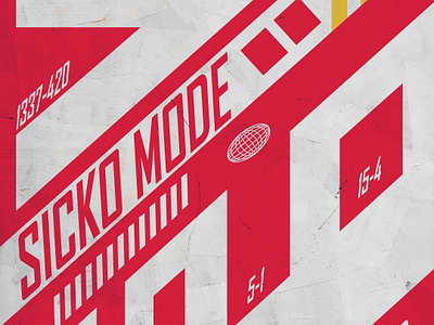 Sicko Mode Typography Poster graphic design illustration ty typography vector