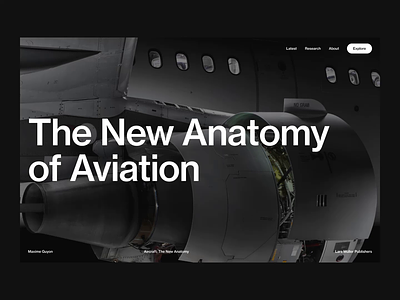 The New Anatomy article aviation blog editorial grid layout photography typography ui web website white space
