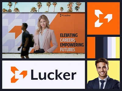 Lucker | Hiring startup logo banner billboard design direction illustration l letter arrow logo logo design logo design branding logo startup poster design saas saas branding seed startup branding startup branding startup hiring ui visual identity